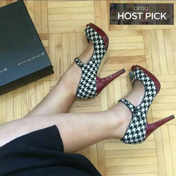 Steve Madden Shoes - Steve Madden Brytni Houndstooth Mary Heels 7